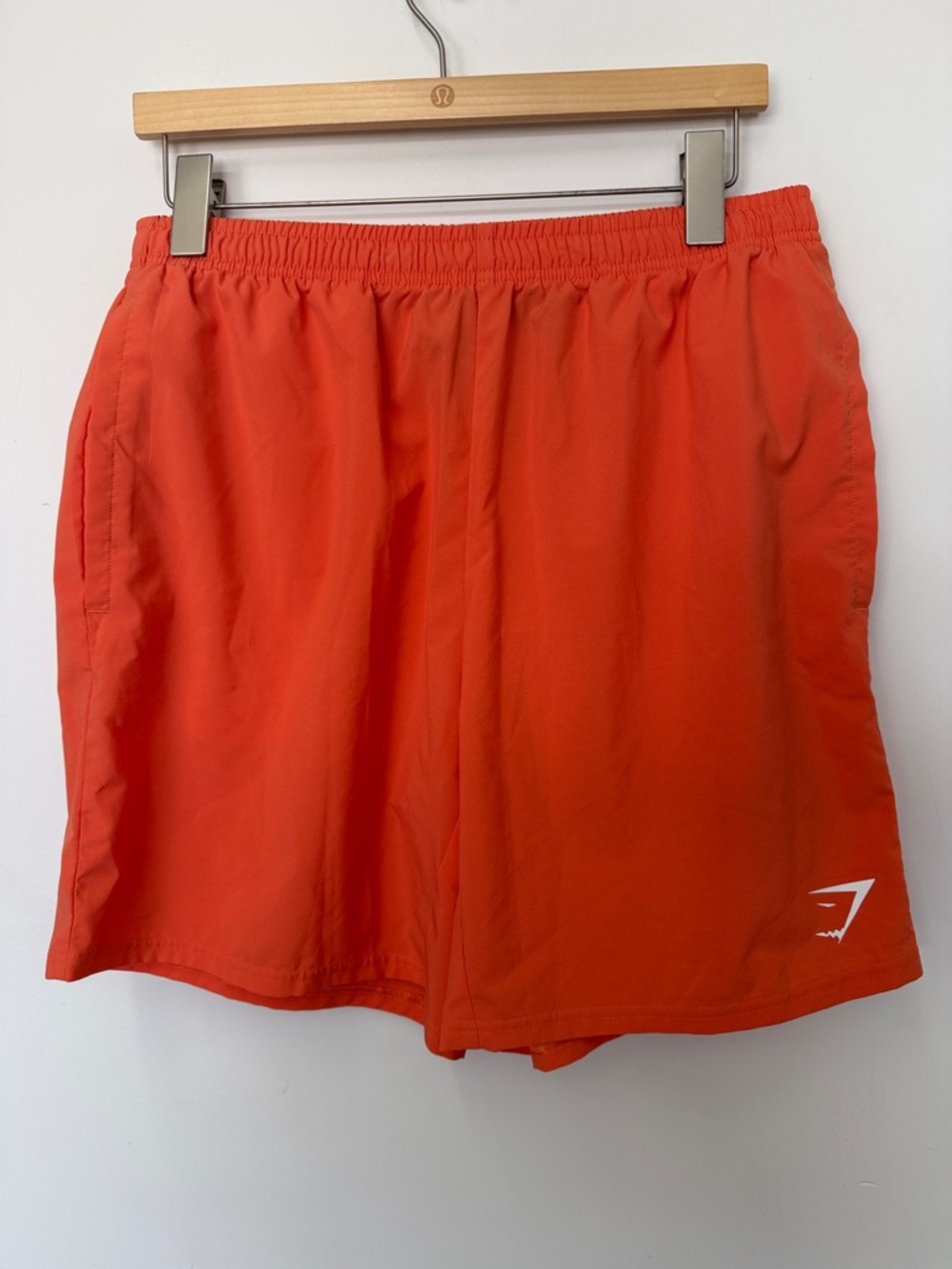 Gymshark Orange Athletic Shorts - Performance Running Shorts L